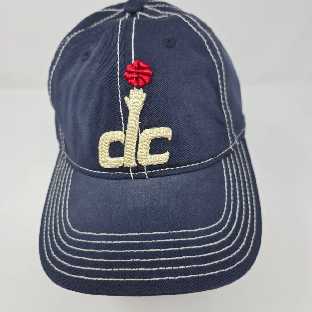 Adidas Washington Wizards Hat Youth NBA DC Logo Cotton Strapback Navy Blue